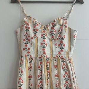 Agua by Agua Bendita “Acacia Carmina” print linen midi dress S